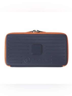STITCH Navy Hard Shell Case with Orange Zipper